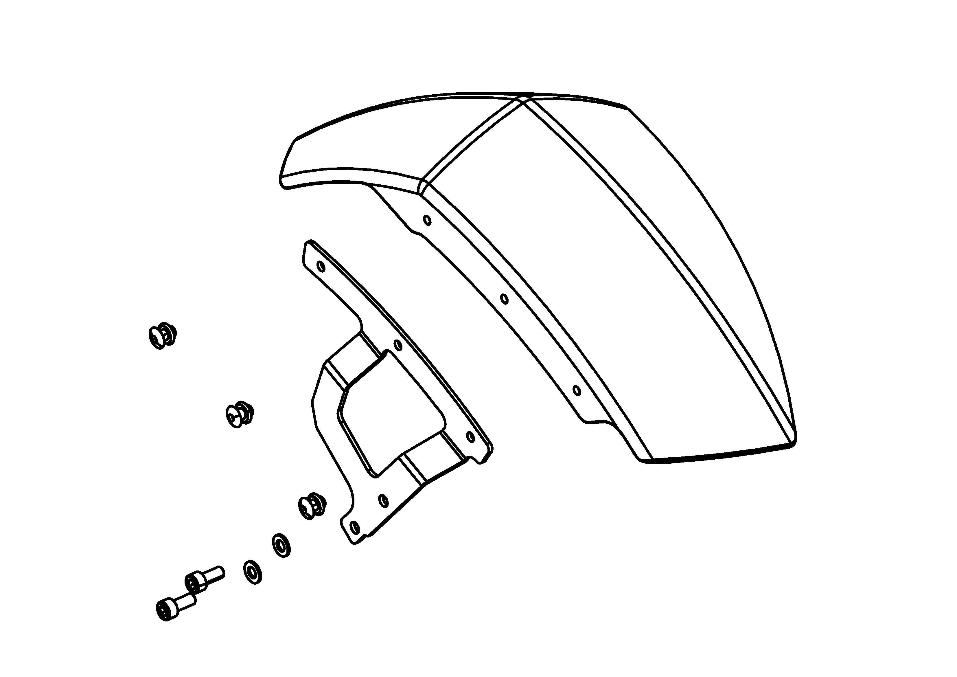 Assembled Front fender - Right