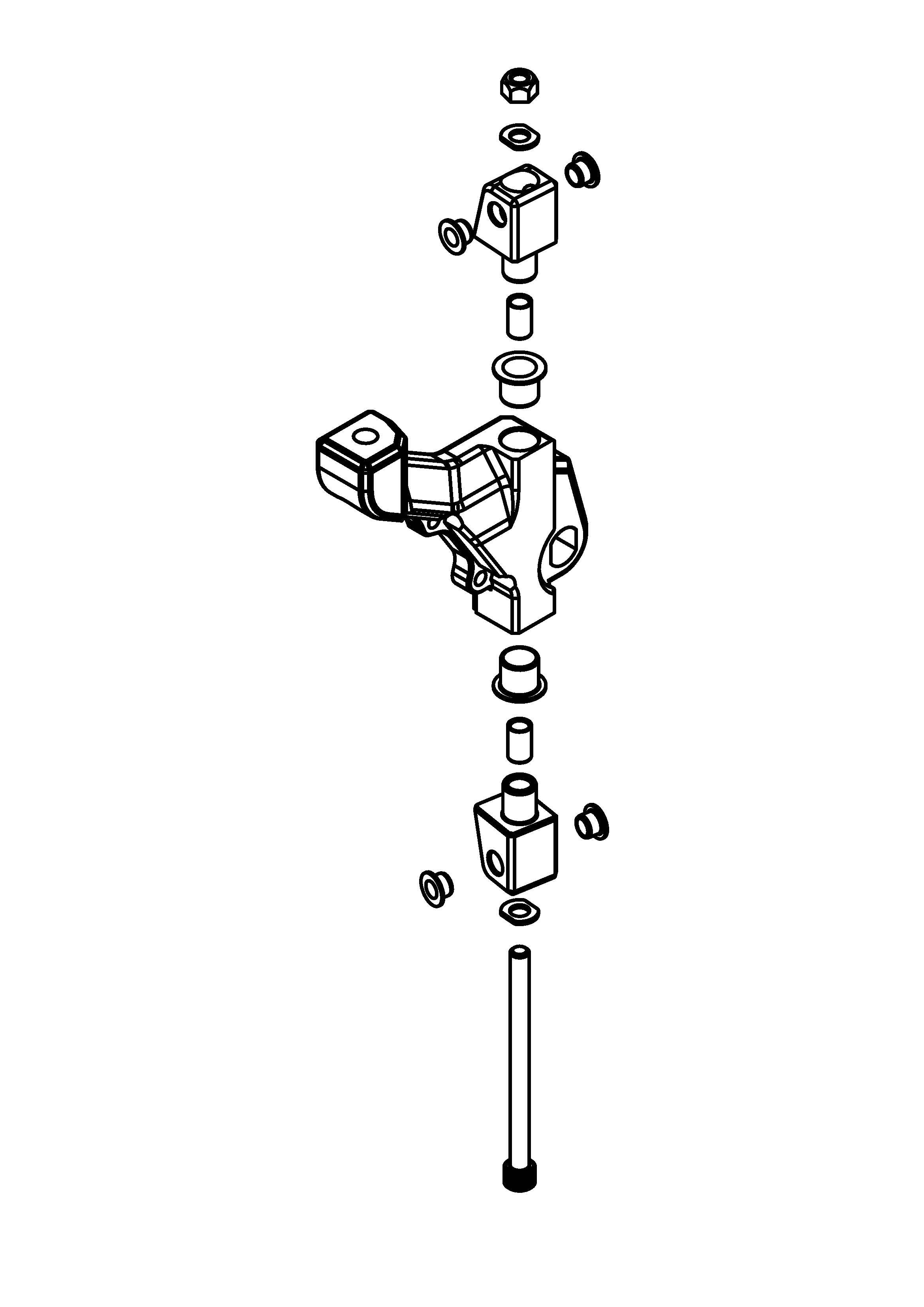 Assembled Steering arm - Left